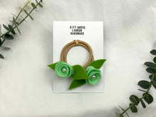 Load image into Gallery viewer, Rose Hair Band - Green, Blonde Elastic
