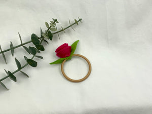 Rose Hair Band - Pink, Blonde Elastic